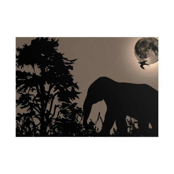 Moon Against Light Sky Poster
