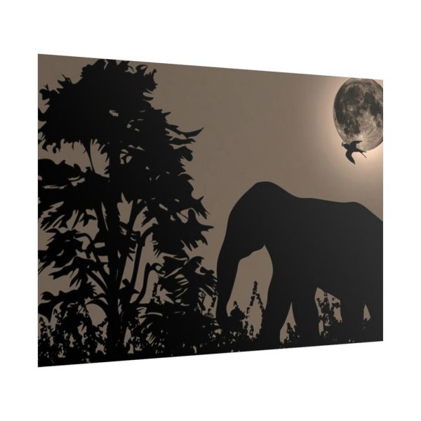 Moon Against Light Sky Poster