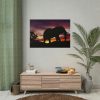 Elephant and Sunset in Africa Poster