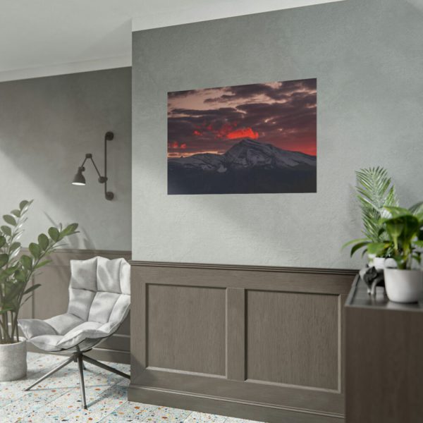 101875-414.jpg Mountain Under Cloudy Skies at Daytime Poster