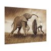 101875-422.jpg Elephant Play on the Rain with Umbrella Poster