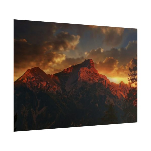 101875-457.jpg Mountain and Colors in the Sky Poster
