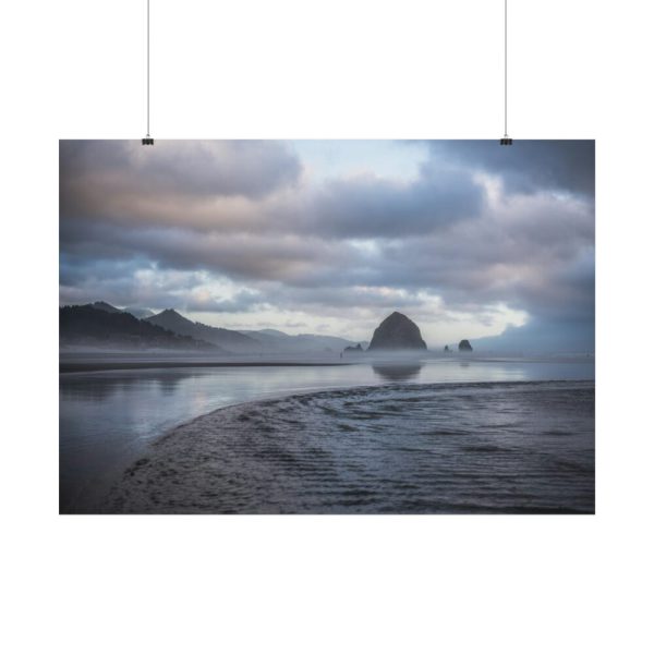 101875-461.jpg Misty View of the Mountain and Beach Poster