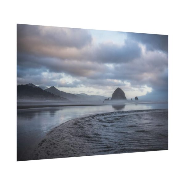 101875-462.jpg Misty View of the Mountain and Beach Poster