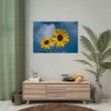 101875-468.jpg Blue Sky and Sunflower Poster