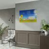 101875-479.jpg Sunflower Field With Blue Poster