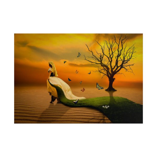 101875-520.jpg Woman in Desert on the Sand Poster