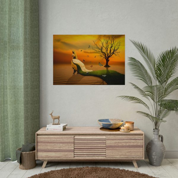 101875-523.jpg Woman in Desert on the Sand Poster