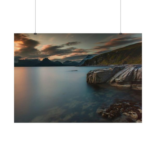 Sunset Among the Mountains Poster