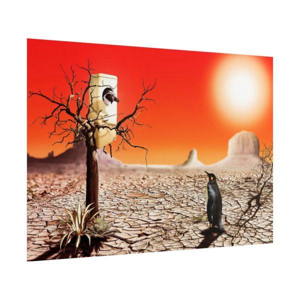 101875-587.jpg Penguin in Desert Poster