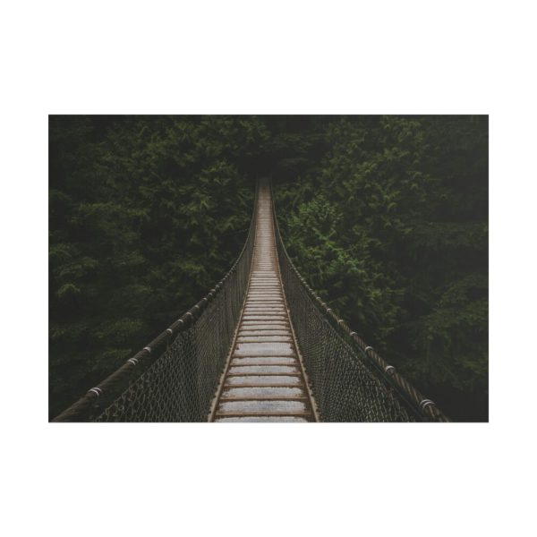 101875-605.jpg Bridge Leading to a Dense Forest Poster