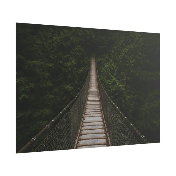 101875-607.jpg Bridge Leading to a Dense Forest Poster