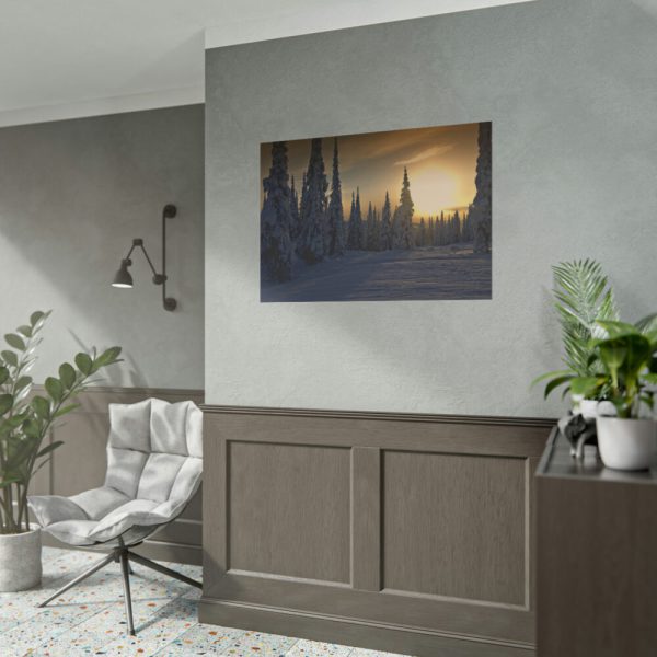 101875-664.jpg Dawn and Winter in the Forest Poster