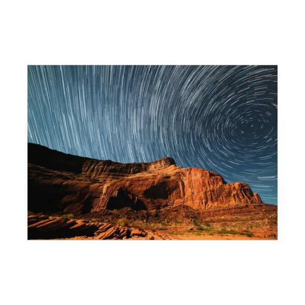 101875-670.jpg Swirling Stars in a Night Sky Over Lake Powell Poster