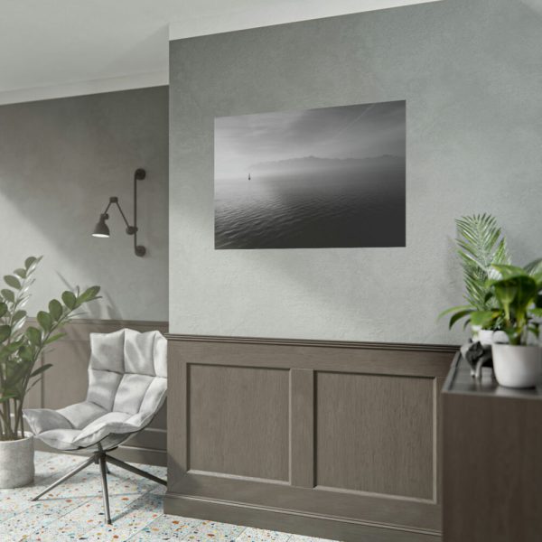 101875-739.jpg Black and White Sky and Sea Poster