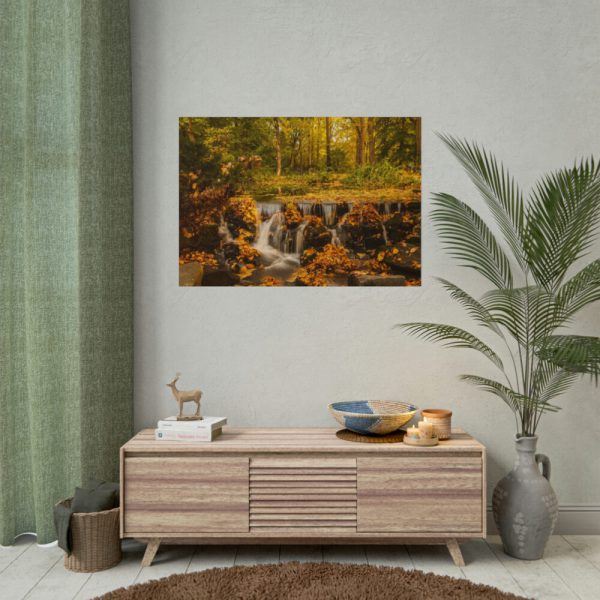 Waterfall Autumn Poster