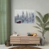 Snowfall on Trees Poster
