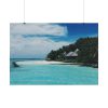 101875-801.jpg Beach View With White Sand and Blue Ocean in Summer Poster
