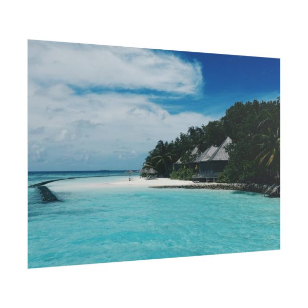101875-802.jpg Beach View With White Sand and Blue Ocean in Summer Poster