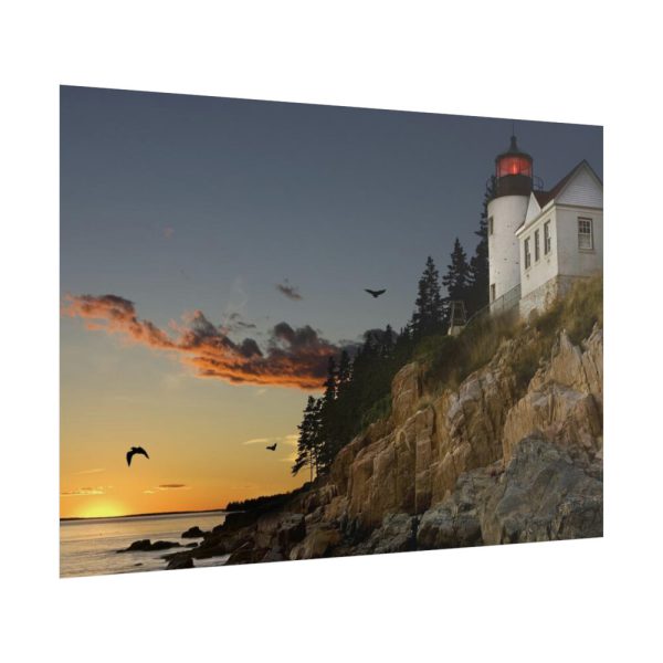 Lighthouse and Beautiful Sunset Poster