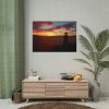 101875-896.jpg Lighthouse and Red Sky in the Morning Poster