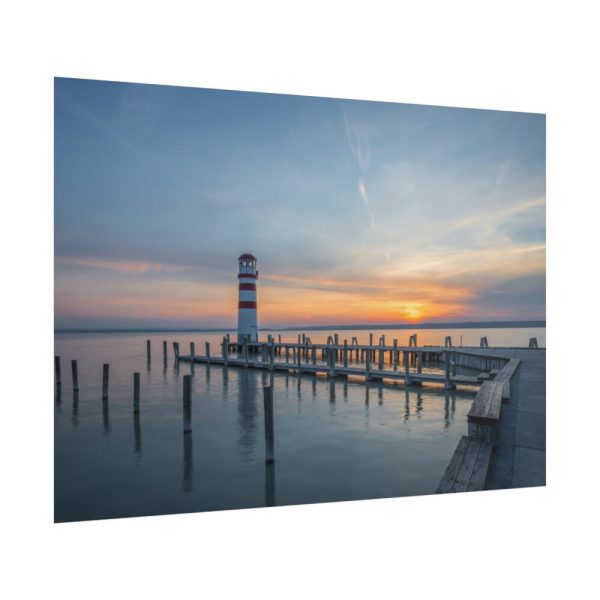 Lighthouse on the Ocean Dock Poster