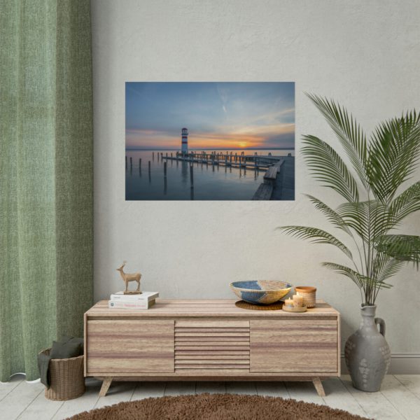 Lighthouse on the Ocean Dock Poster