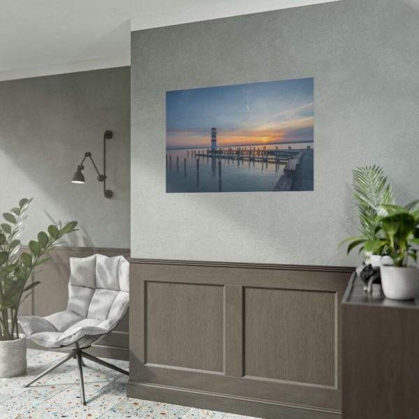 Lighthouse on the Ocean Dock Poster
