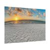 101875-925.jpg Wind Rippled White Sand Beachline at Sunset Poster