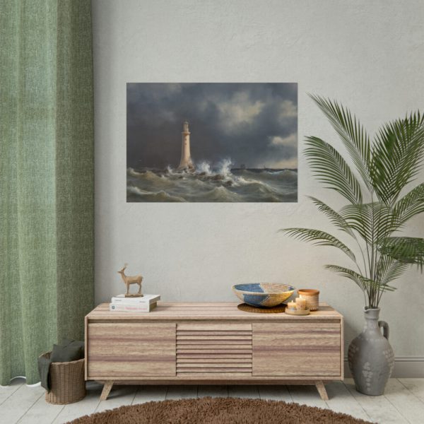 Eddystone Lighthouse by Anton Melbye Poster