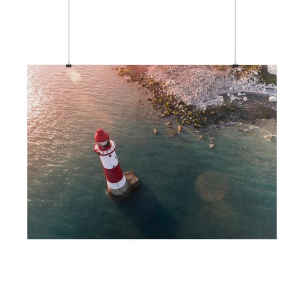 Lighthouse Drone View Poster