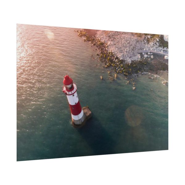 Lighthouse Drone View Poster