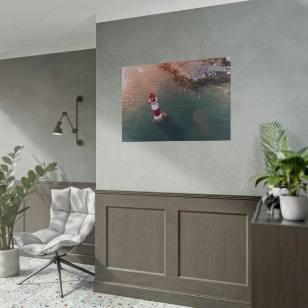 Lighthouse Drone View Poster