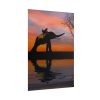 Silhouette Elephant and Kid Poster