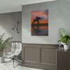 Silhouette Elephant and Kid Poster