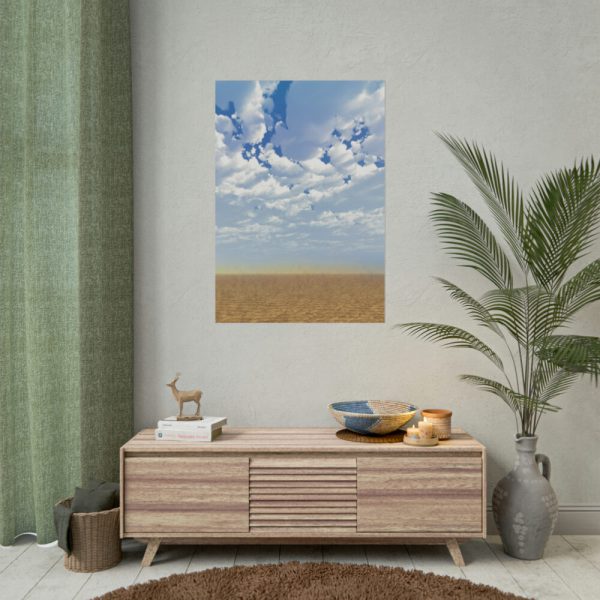 Sand, Sky and Clouds Poster