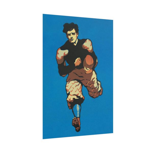 101894-205.jpg Yale Man playing American football Poster