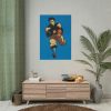101894-206.jpg Yale Man playing American football Poster