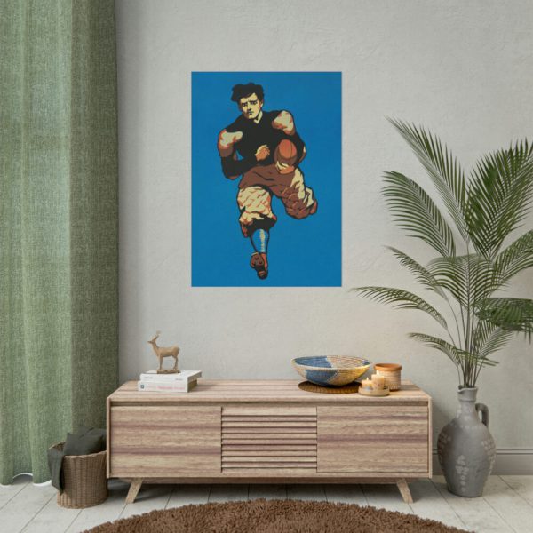 101894-206.jpg Yale Man playing American football Poster