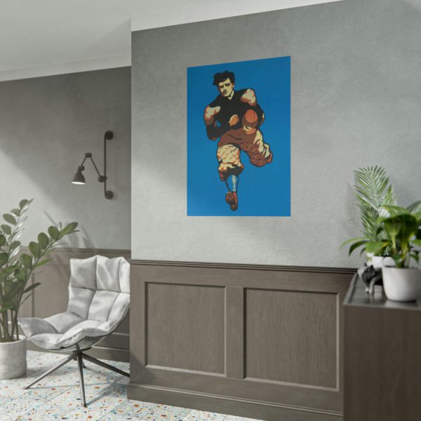 101894-207.jpg Yale Man playing American football Poster