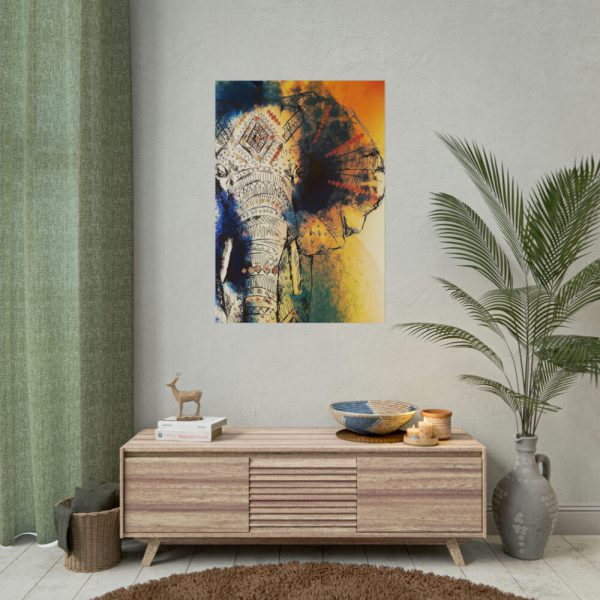 101894-28.jpg Drawing Elephant Colorful Color Poster
