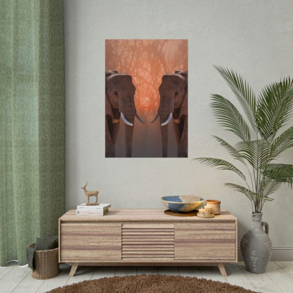 101894-38.jpg Two Elephants in the Zoo Poster