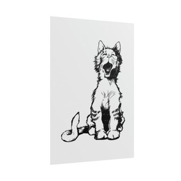 101894-42.jpg Illustration of Yawning Cat Poster