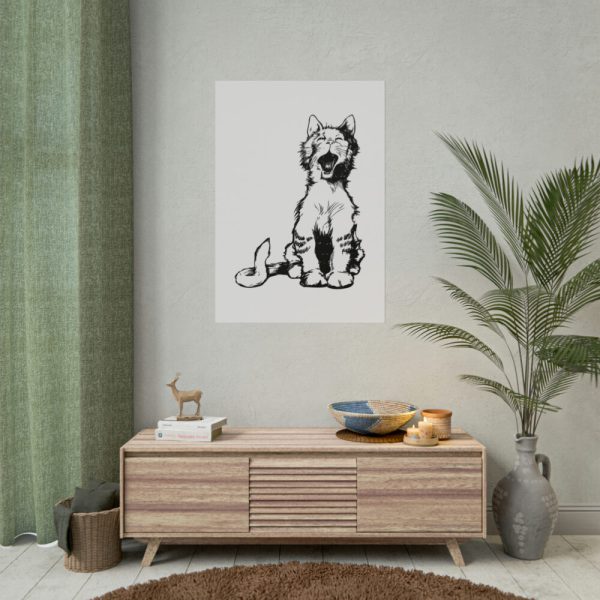 101894-43.jpg Illustration of Yawning Cat Poster
