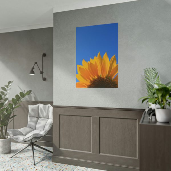 101894-57.jpg Sunflower Blue Sky Poster