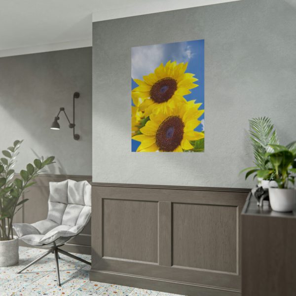 Sunflower Flower Air Clouds Poster