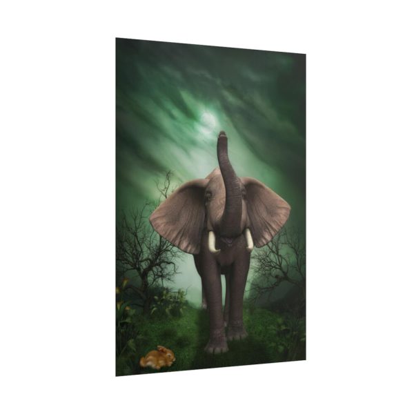 101894-85.jpg Elephant Hare Trees Fantasy Poster
