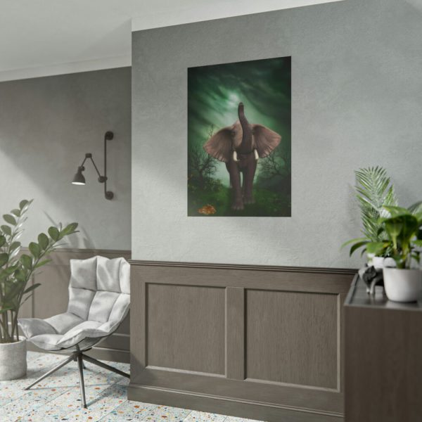 101894-87.jpg Elephant Hare Trees Fantasy Poster