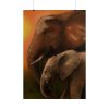 Art Elephants Sun Savannah Poster