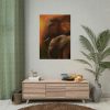 Art Elephants Sun Savannah Poster